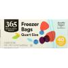 image365 by Whole Foods Market Quart Size Freezer Bags Double Zipper 40 Count40 Count Pack of 1