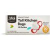 image365 by Whole Foods Market Flextra Strength Drawstring Tall Kitchen Trash Bags 13 Gallon 38 CountWhite