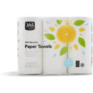 image365 by Whole Foods Market 100 Recycled Jumbo Paper Towels UltraStrong 135 Sheets per Roll 1 Count1 Count Pack of 3