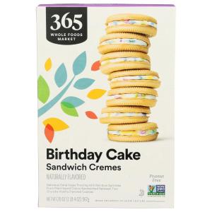 image365 by Whole Foods Market Chocolate Sandwich Creme Cookies 20 OunceBirthday Cake Sandwich Creme