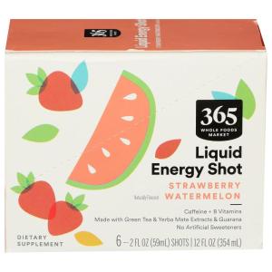 image365 by Whole Foods Market Energy Shot Strawberry Watermelon 2 Fl Oz 6 Pack