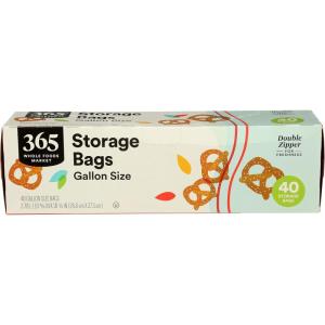 image365 by Whole Foods Market Gallon Size Storage Bags Double Zipper 40 Count40 Count Pack of 1