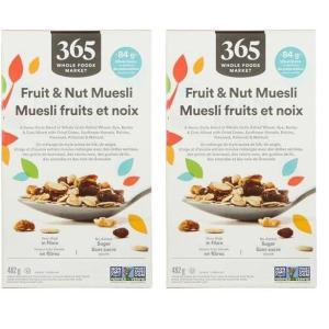 image365 by Whole Foods Market Honey Almond Flax Protein ampamp Fiber Crunch Cereal 13 OunceFruit  Nut Muesli