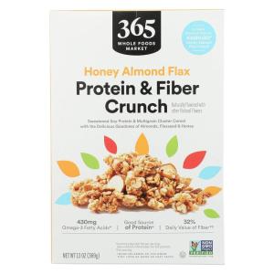 image365 by Whole Foods Market Honey Almond Flax Protein ampamp Fiber Crunch Cereal 13 OunceHoney Almond Flax