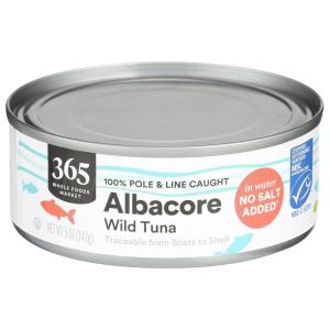 image365 by Whole Foods Market No Salt Albacore Tuna in Water 5 Ouncetuna no salt