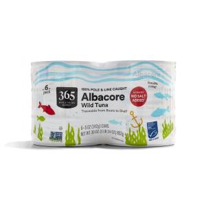 image365 by Whole Foods Market No Salt Albacore Tuna in Water 6pk 5 Ounce