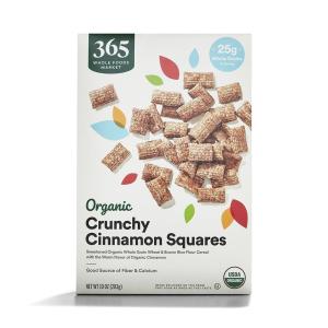 image365 by Whole Foods Market Organic Crunchy Cinnamon Squares Cereal 10 Ounce10 Ounce Pack of 1