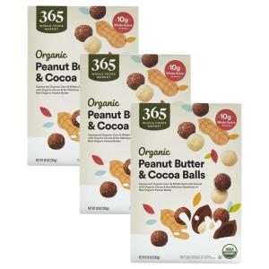 image365 by Whole Foods Market Organic Peanut Butter ampamp Cocoa Balls Cereal 10 Ounce10 Ounce Pack of 3