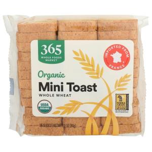 image365 by Whole Foods Market Organic Whole Wheat Mini Toast Vegan 28 Ounce28 Ounce Pack of 1