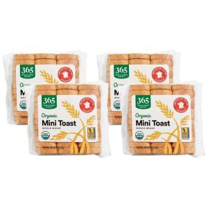 image365 by Whole Foods Market Organic Whole Wheat Mini Toast Vegan 28 Ounce28 Ounce Pack of 4