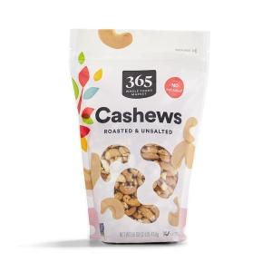 image365 by Whole Foods Market Raw Cashews 16 OunceRoasted  Unsalted Cashews