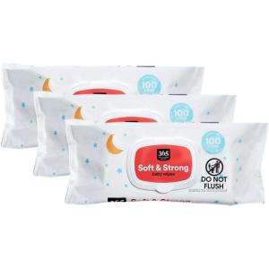image365 by Whole Foods Market Soft ampamp Strong Disposable Baby Wipes FragranceFree 100 Count100 Count Pack of 3