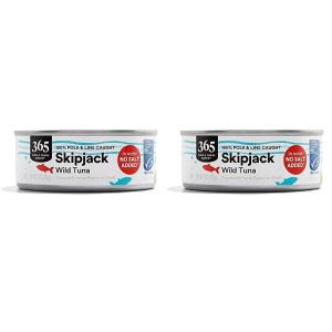 image365 by Whole Foods Market Unsalted Skipjack Tuna in Water 5 Ounce5 Ounce Pack of 2