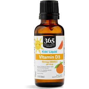 image365 by Whole Foods Market Vitamin D3 Liquid 400Iu Tangerine Flavor 1 Ounce1 Fl Oz Pack of 1