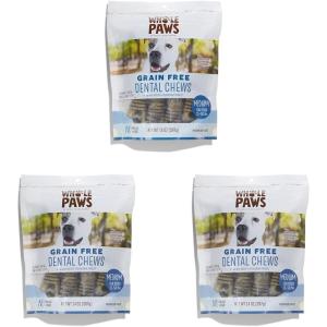 imageWhole Paws GrainFree Dog Dental Chews Medium For Dogs 2150 lbs 14 Ounce14 Ounce Pack of 3