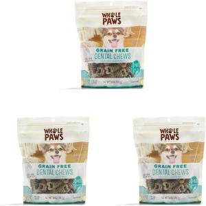 imageWhole Paws GrainFree Dog Dental Chews Small For Dogs 520 lbs 14 Ounce14 Ounce Pack of 3