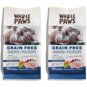 imageWhole Paws GrainFree Dry Cat Food Chicken ampamp Pea Recipe Enhanced with Fiber ampamp Prebiotics 35 lb35 Pound Pack of 2