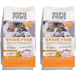 imageWhole Paws GrainFree Dry Cat Food Chicken ampamp Pea Recipe Enhanced with Fiber ampamp Prebiotics Indoor Formula 35 lb56 Fl Oz Pack of 2
