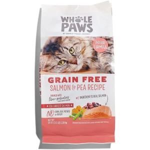 imageWhole Paws GrainFree Dry Cat Food Salmon ampamp Pea Recipe Enhanced with Fiber ampamp Prebiotics Indoor Formula 35 lb35 Pound Pack of 1