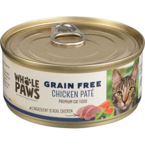 imageWhole Paws GrainFree Wet Cat Food Salmon Pat Loaf Recipe 55 OunceChicken