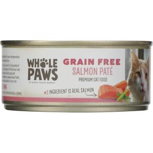 imageWhole Paws GrainFree Wet Cat Food Salmon Pat Loaf Recipe 55 OunceSalmon