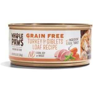 imageWhole Paws GrainFree Wet Cat Food Salmon Pat Loaf Recipe 55 OunceTurkey And Giblet