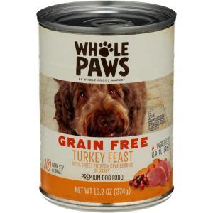imageWhole Paws GrainFree Wet Dog Food Turkey Feast with Sweet Potato ampamp Cranberries in Gravy 132 OunceTurkey  Sweet Potatoes  Cranberries