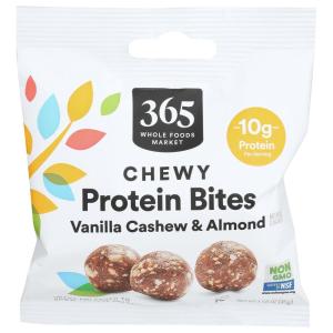 image365 by Whole Foods Market Chewy Protein Bites Vanilla Cashew ampamp Almond Flavor Vegetarian158 Ounce158 Ounce Pack of 1