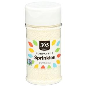 image365 by Whole Foods Market White Nonpareils Sprinkles 315 Ounce315 Ounce Pack of 1
