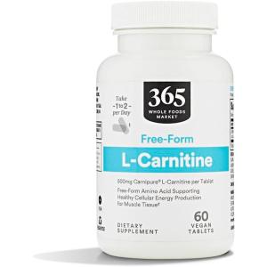 imageWhole Foods Market FreeForm LCarnitine 500mg Vegan 60 Count60 Count Pack of 1