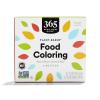 image365 by Whole Foods Market PlantBased Food Coloring Red Yellow Green ampamp Blue Bottles GLutenFree 03 Fl Oz Each 12 Fl Oz Total
