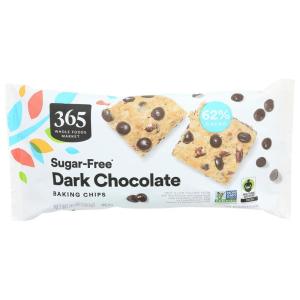image365 by Whole Foods Market SugarFree Dark Chocolate Baking Chips 10 Ounce10 Ounce Pack of 1