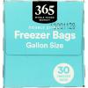 image365 by Whole Foods Market Gallon Size Freezer Bags Double Zipper 30 Count30 Count Pack of 1